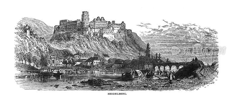 古插图- 1878地理-德国海德堡